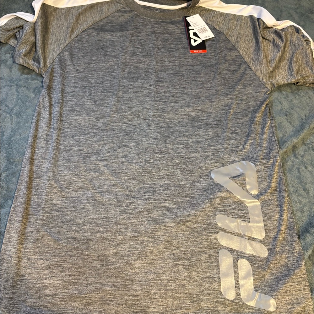 Fila Men's Heather Gray Short Sleeve Tee